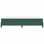 vidaXL Lit à ressorts avec matelas Vert foncé 140 x 200 cm tissu