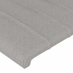 vidaXL Tête de lit à LED Gris clair 103x16x118/128 cm Tissu