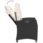 vidaXL Ensemble à manger de jardin coussins 5Pièces Noir Résine tressée