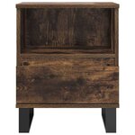 vidaXL Tables de chevet 2 Pièces chêne fumé 40x35x50 cm bois ingénierie