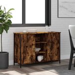 vidaXL Buffet chêne fumé 100x35x70 cm bois d'ingénierie