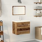 vidaXL Meuble sous-vasque avec lavabo avec tiroir 2 Pièces Bois ancien