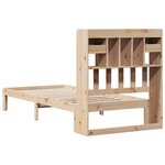 vidaXL Lit bibliothèque sans matelas 90x190 cm bois de pin massif