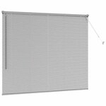 vidaXL Store de Fenêtre avec des rideaux Argent Aluminium