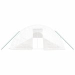 vidaXL Serre avec cadre en acier blanc 120 m² 24x5x2 3 m