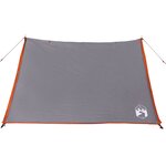 vidaXL Tente de camping 2 personnes gris et orange imperméable