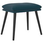 vidaXL Repose-pied Bleu 45x29 5x35 cm Velours