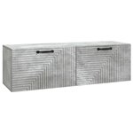 vidaXL Meuble TV mural Gris béton 98 x 31 x 30 cm Bois d'ingénierie