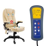 Chaise fauteuil siège de bureau informatique étude de massage similicuir crème 02_0024007