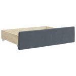 vidaXL Lit de jour avec gigogne et tiroirs sans matelas 100x200 cm