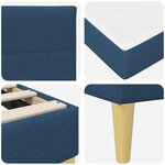 vidaXL Cadre de lit Bleu 80 x 200 cm Polyester