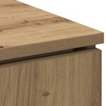 vidaXL Meuble TV avec LED chêne artisanal 100 x 38 x 49 cm