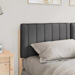 vidaXL Tête de lit capitonnée Brun et gris foncé 150 cm Pin massif