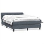 vidaXL Sommier à lattes de lit et matelas gris foncé 140x220cm velours