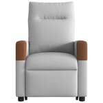 vidaXL Fauteuil inclinable de massage électrique gris nuage tissu