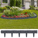 vidaXL Clôture de jardin Aspect de pierre 41 Pièces Plastique 10 m