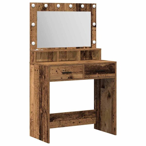 vidaXL Coiffeuse Bois ancien 79 x 41 x 135 cm Bois d'ingénierie
