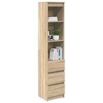 vidaXL Buffet haut chêne sonoma 37 5x35x180 cm bois d'ingénierie