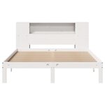 vidaXL Lit bibliothèque sans matelas blanc 120x200 cm bois pin massif