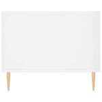vidaXL Table basse Blanc brillant 90x50x40 cm Bois d'ingénierie