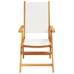 vidaXL Chaises inclinables de jardin lot de 6 tissu et bois massif