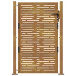 vidaXL Portail de jardin 105x130 cm acier corten conception de carré