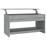 vidaXL Table basse sonoma gris 102x50x52 5 cm bois d'ingénierie