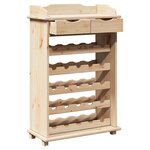 vidaXL Étagère à vin Marron 90 x 60 x 30 cm Bois de pin massif