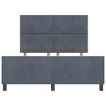 vidaXL Cadre de lit avec tête de lit Gris foncé 160 x 200 cm Velours