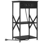 vidaXL Cabinet de chevet avec étagère 2 Pièces Chêne noir 41 x 31 x 76 cm