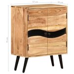 vidaXL Buffet 57x34x75 cm Bois d'acacia massif