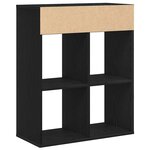 vidaXL Bibliothèque noir 66x31x80 cm bois d'ingénierie