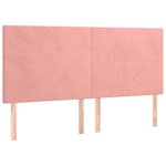 vidaXL Tête de lit Rose 180x5x118/128 cm Velours