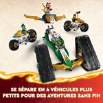 LEGO NINJAGO - Véhicule Combiné de l'Équipe des Ninjas 71820 - Aventure 4-en-1