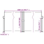 vidaXL Auvent latéral rétractable bleu 100x1000 cm
