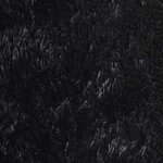 vidaXL Tapis shaggy à poils longs NAVARRA noir 120x170 cm polyester