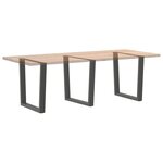 vidaXL Pieds de table à manger en forme de V  3 pièces  anthracite  80 x (72-73 3) cm  acier