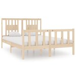 vidaXL Cadre de lit sans matelas 135x190 cm bois massif