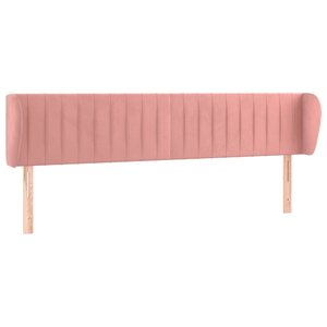 vidaXL Tête de lit avec oreilles Rose 183x23x78/88 cm Velours