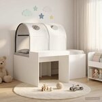 vidaXL Lit avec Tunnel 4 Pièces Chêne Artisanal et Blanc