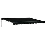 vidaXL Auvent Rétractable Noir 400 × 350 cm tissu