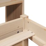vidaXL Lit bibliothèque sans matelas 150x200 cm bois massif de pin