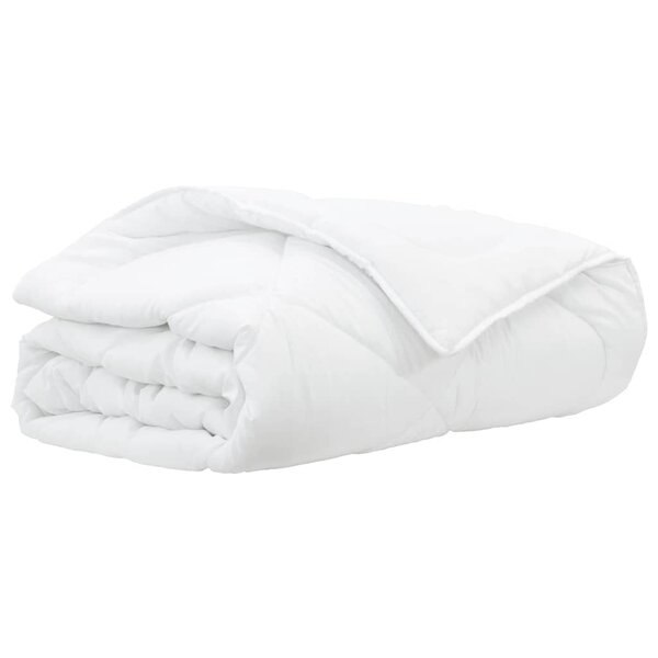 vidaXL Duvet d'été simple Blanc 220 x 135 x 3 cm Polyester