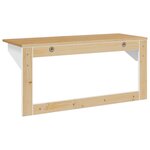 vidaXL Porte-manteau HILL Blanc et marron miel 90 x 35 x 41 5 cm