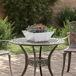 vidaXL Pot de jardin en forme de bol Argent 40 x 40 x 15 cm