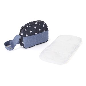 Bayer Chic 2000 853-51 - Sac à langer pour poupées Bleu marine étoiles