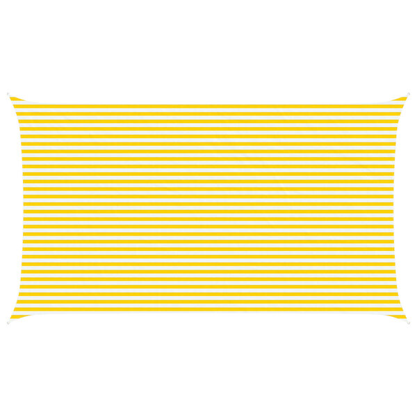 vidaXL Voile d'ombre Jaune et blanc 7 x 4 m 100   polyester Oxford