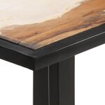vidaXL Table de salle à manger 140 cm Bois de récupération massif