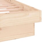 vidaXL Cadre de lit à LED 140x190 cm bois massif