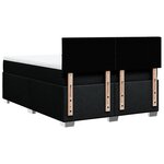 vidaXL Sommier à lattes de lit avec matelas Noir 160x200 cm Tissu
